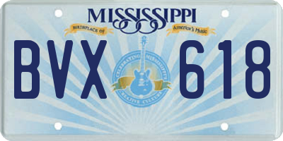 MS license plate BVX618