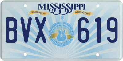 MS license plate BVX619