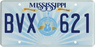 MS license plate BVX621