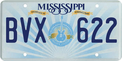 MS license plate BVX622