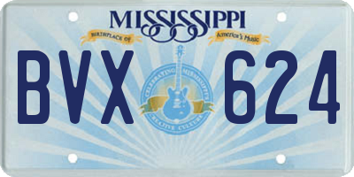MS license plate BVX624