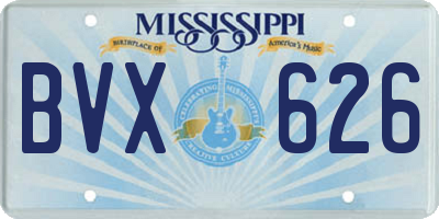 MS license plate BVX626