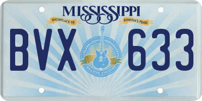 MS license plate BVX633