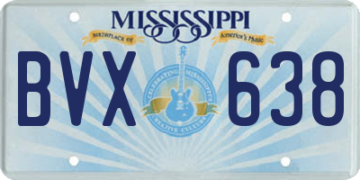 MS license plate BVX638