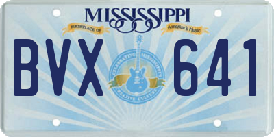 MS license plate BVX641