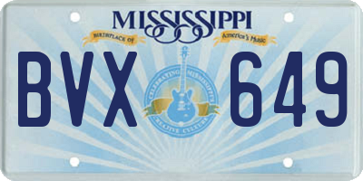 MS license plate BVX649