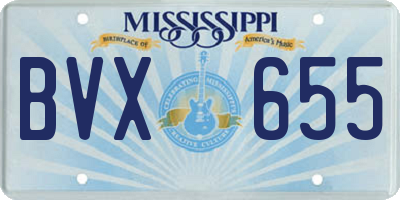 MS license plate BVX655