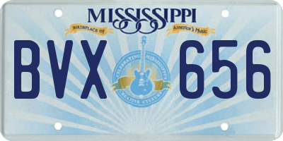 MS license plate BVX656