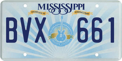 MS license plate BVX661