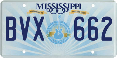 MS license plate BVX662