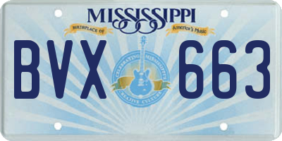 MS license plate BVX663