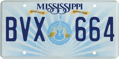 MS license plate BVX664