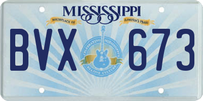 MS license plate BVX673