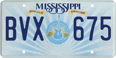 MS license plate BVX675