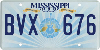 MS license plate BVX676