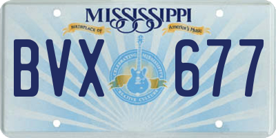 MS license plate BVX677