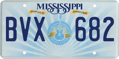 MS license plate BVX682