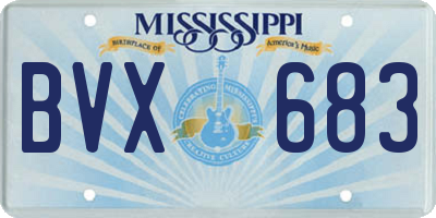 MS license plate BVX683