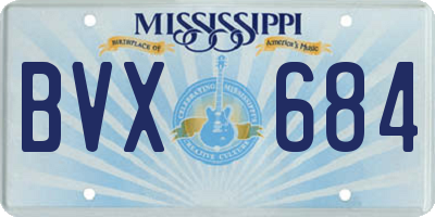 MS license plate BVX684