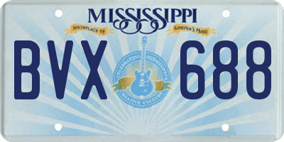 MS license plate BVX688