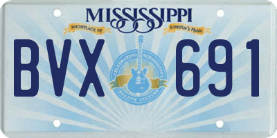 MS license plate BVX691