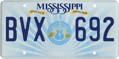 MS license plate BVX692