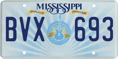 MS license plate BVX693