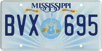 MS license plate BVX695