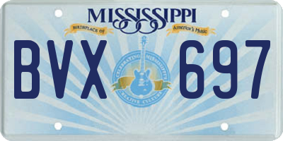 MS license plate BVX697