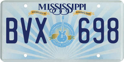 MS license plate BVX698
