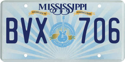 MS license plate BVX706
