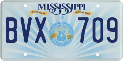 MS license plate BVX709
