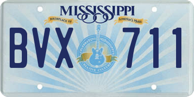 MS license plate BVX711