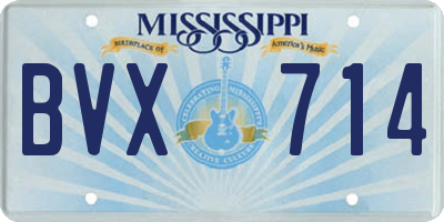 MS license plate BVX714