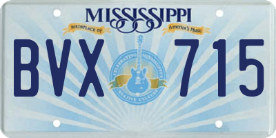 MS license plate BVX715
