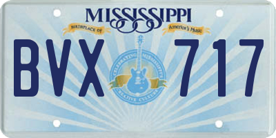 MS license plate BVX717