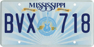 MS license plate BVX718