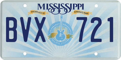 MS license plate BVX721
