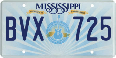 MS license plate BVX725