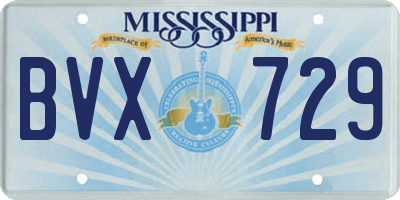 MS license plate BVX729