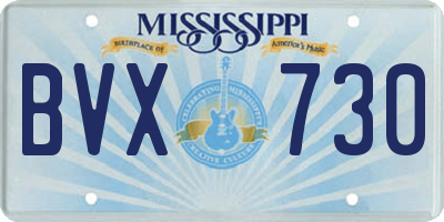 MS license plate BVX730