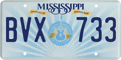 MS license plate BVX733