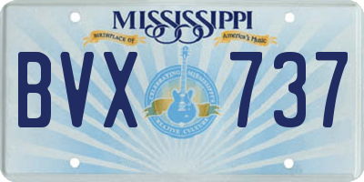 MS license plate BVX737