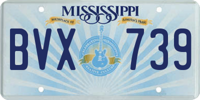 MS license plate BVX739