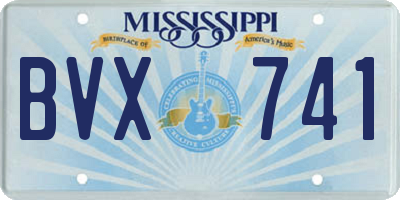 MS license plate BVX741