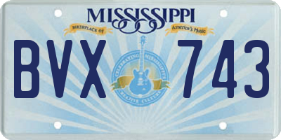MS license plate BVX743