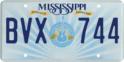 MS license plate BVX744