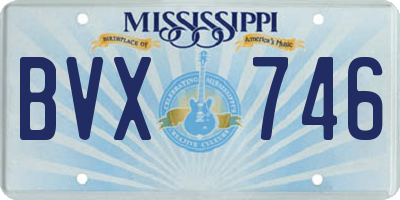 MS license plate BVX746