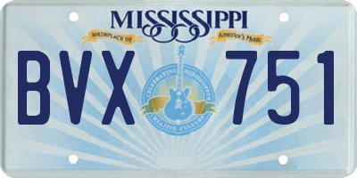 MS license plate BVX751