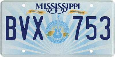 MS license plate BVX753
